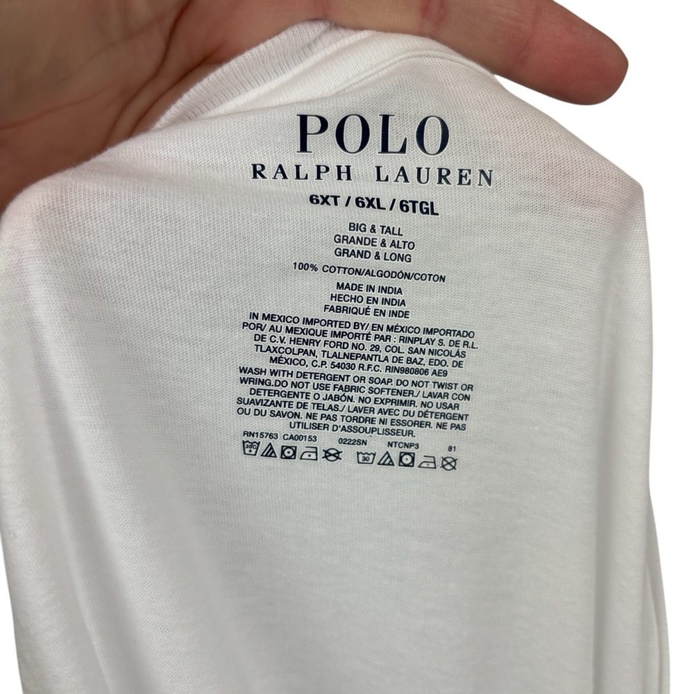 Polo Ralph Lauren white men’s t-shirt, size 6XLT, beach casual athleisure comfy - Picture 5 of 5